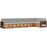 vidaXL Zunanja garnitura za sedenje 6 pcs Naravna in svetlo siva, (5000281259) | Shoptok.si