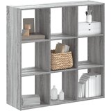 Furnova Knjižna omara siva sonoma 102x32x102 cm inženirski les, (21950872) Cene