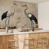  Foto tapeta - Birds from an old engraving - vintage-style illustration depicting a heron and a crane 400x280 Vodootporna | shoptok.hr