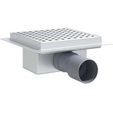  2 u 1 tušni odvod Srebrno 15 x 15 cm Nehrđajući čelik 304 | shoptok.hr