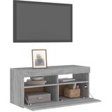 TV ormarić s LED svjetlima boja sivog hrasta sonome 90x35x40 cm | shoptok.hr