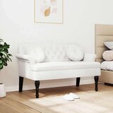 vidaXL Chesterfield klupa Bijelo 120.5 x 65 x 75 cm Lažna koža | shoptok.hr