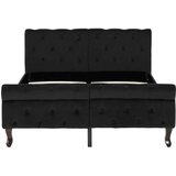  Posteljni okvir črn žamet 120x200 cm | Shoptok.si