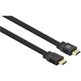 Manhattan ploščati visokohitrostni kabel HDMI z ethernetnim kanalom 4K @ 60Hz UHD HDMI moški moški na HDMI moški 15 m HDR HEC ARC pozlačeni kontakti č, (20417914) | Shoptok.si