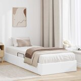 Krevet s od storage Čista bijela 100 x 190 cm Umjetna koža | Eponuda.ba