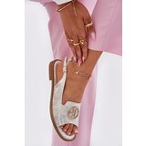 S. BARSKI Womens Sandals On A Flat Heel With Decoration S.Barski Cene