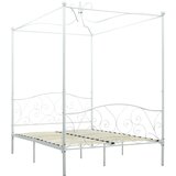  Okvir za krevet s nadstrešnicom bijeli metalni 120 x 200 cm | shoptok.hr