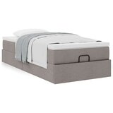 vidaXL otomanski okvir kreveta s madraca smeđesivi 90x200cm od tkanine | shoptok.hr