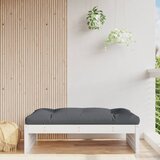 vidaXL Vrtni stolček za noge bel 120x80 cm trdna borovina Cene