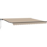 vidaXL avtomatska retraktibilna tenda Bež 400x350 cm, zamenjava platna za okvir 4x3.5 m Bež | Shoptok.si