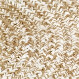  Ručno rađeni tepih od jute bijele i prirodne boje 90 cm | shoptok.hr