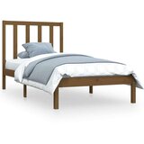  Posteljni okvir medeno rjav iz trdne borovine 100x200 cm, (20648383) | Shoptok.si