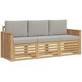  Setovi sofa 3 kom. Bijela i svjetlosiva Polyester 189.5 x 63 x 73 cm | Shoptok.si