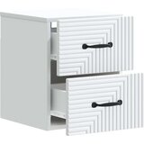  Stenski nočni omarici s predalom 2 pcs Bela 34,5 x 33 x 40 cm, (5000209600) | Shoptok.si