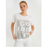 Koton T-Shirt - White - Regular fit Cene