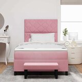  Krevet s opruga kutije Ružičasta 200 x 120 cm Baršun | shoptok.hr
