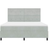  s opruga kutije Svijetlo siva 180 x 200 cm Baršun | shoptok.hr