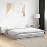 Maison Chic Posteljni okvir - Dvoposteljna postelja - Zakonska postelja siva sonoma 160x200 cm inženirski les-J5507, (21771257) | Shoptok.si