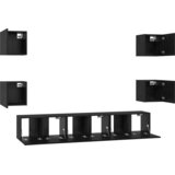 vidaXL Komplet TV omaric 7 pcs Črni hrast Srednja 180 x 30 x 30 cm | Shoptok.si