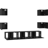 vidaXL Set TV komoda Ostalo 7 pcs Crni hrast Srednja 180 x 30 x 30 cm | shoptok.hr