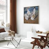  Slika - Joaquín Sorolla y Bastida – Strolling along the Seashore 80x80 U prirodnom drvenom okviru | shoptok.hr