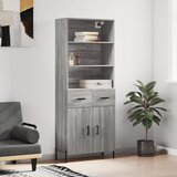  Visoka komoda siva sonome 69,5x34x180 cm od konstruiranog drva | shoptok.hr