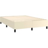 Krevet box spring s madracem LED krem 140x200cm od umjetne kože | Eponuda.com