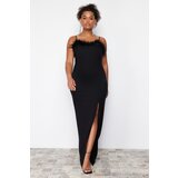 Trendyol Curve Black Straight Shift Maxi Woven Plus Size Dress | ePonuda.com
