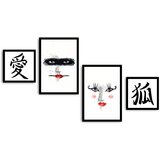 Wallity 4PSCT-08 Multicolor Decorative Framed MDF Painting (4 Pieces) | Eponuda.ba