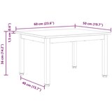  Stolić za kavu Bijelo 60 x 50 x 36 cm Čvrsto borovo drvo | shoptok.hr