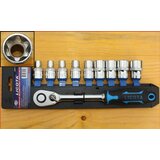 Boni-shop Set šestkotni nastavkov 1/2 z E-profilom in ključem z ragljo za profesionalno uporabo, (5000222100) | Shoptok.si