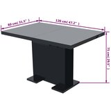  Produživi blagovaonski stol visoki sjaj crni | shoptok.hr