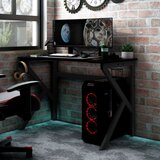 vidaXL Igraći stol s nogama u obliku slova K crni 90 x 60 x 75 cm Cijene