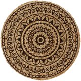 vidaXL Pogrinjki 4 kosi temno rjavi 38 cm okrogli iz jute | Shoptok.si