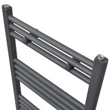 vidaXL kupaonski radijator za ručnike s prečkama ravni sivi 500 x 764 mm | shoptok.hr