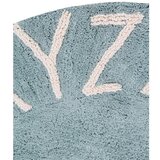 Lorena Canals Okrogla preproga iz bombaža - ABC - Vintage Blue | Shoptok.si