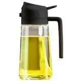 600ml Oljna Razpršilka iz Debelega Stekla - Razpršite & Nalijte, Kuhinjski Dozator Black, (5000246661)