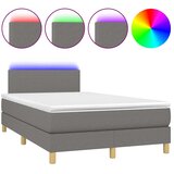  box spring s madracem LED tamnosivi 120 x 200 cm tkanina | shoptok.hr