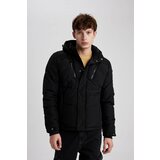 Defacto Regular Fit Thermal Insulated Removable Hooded Fleece Lined Puffer Jacket cene