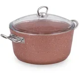 Ružičasti aluminijski lonac s poklopcem Classic, ø 24 cm