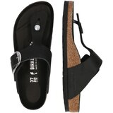 Birkenstock Japonke 'Gizeh LEOI' črna / srebrna | Shoptok.si