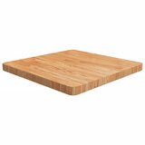 vidaXL Kvadratna mizna plošča svetlo rjava 60x60x4 cm trdna hrastovina | Shoptok.si