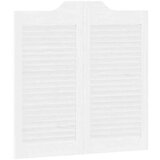 vidaXL Nihajna vrata Louvred Design 2 para Bela 80x80 cm | Shoptok.si