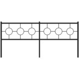  Metalno zamjensko uzglavlje crno 200 cm | shoptok.hr