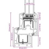 vidaXL Kletno okno "RISOR" 100x50 cm vrtljivo-nagibno DIN levo belo | Shoptok.si