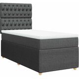  Okvir kreveta s oprugama i madrac tamnosivi 80x200cm od tkanine | shoptok.hr