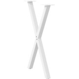 Noge za blagovaonski stol u obliku slova X, 2 kom, bijele, 50 x (72-73) cm, čelik | shoptok.hr