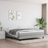  S oprugama i madracem svjetlosivi 180x200 cm od tkanine | shoptok.hr