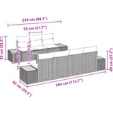 vidaXL 8-dijelni set vrtnih kauča s jastučićima crna poli ratan akacija | shoptok.hr