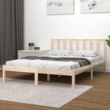 Maison Chic Posteljni okvir - Dvoposteljna postelja - Zakonska postelja iz trdne borovine 135x190 cm-J14413, (21762536) | Shoptok.si